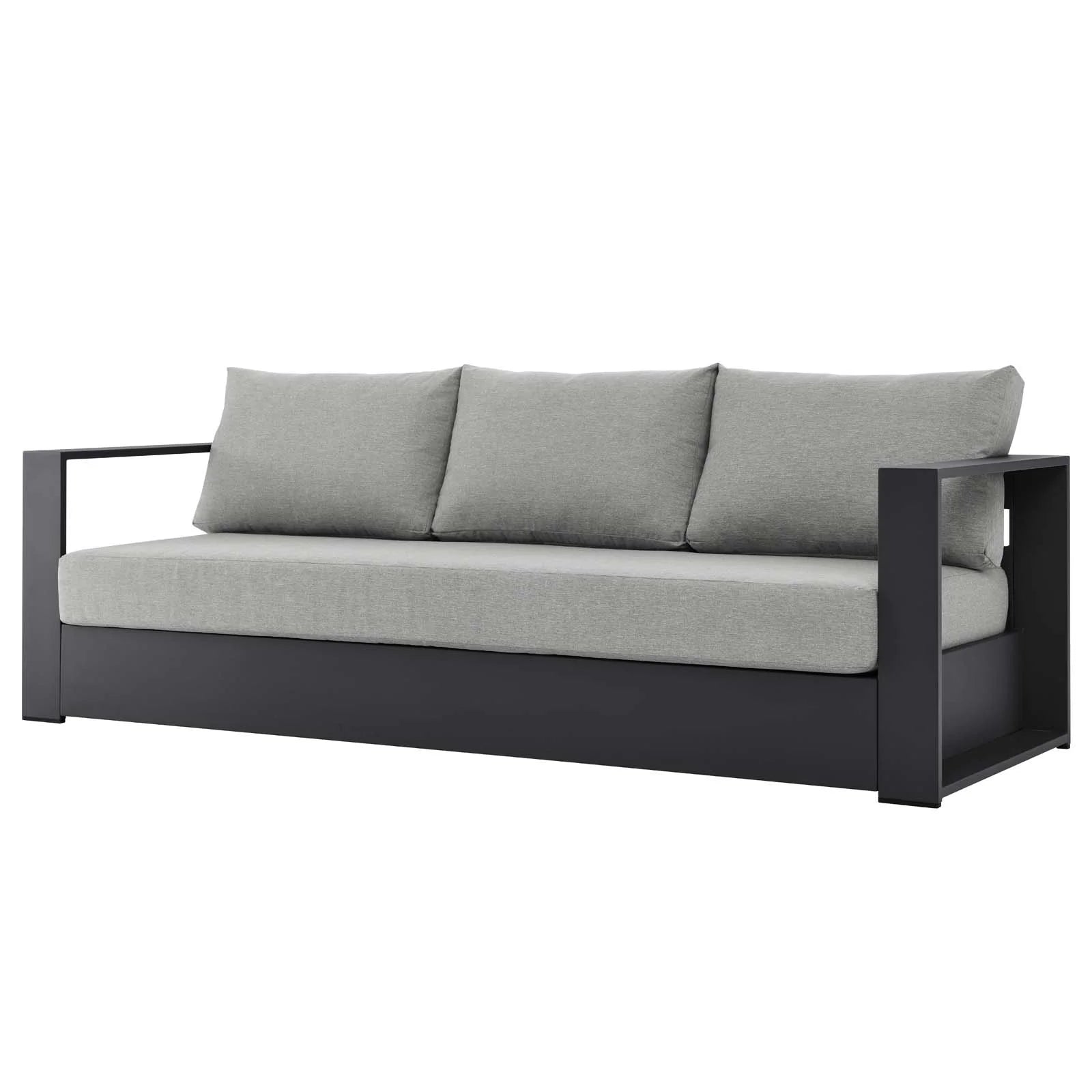 Grey Aluminum Fabric Outdoor Patio Sofa Table Set S50895