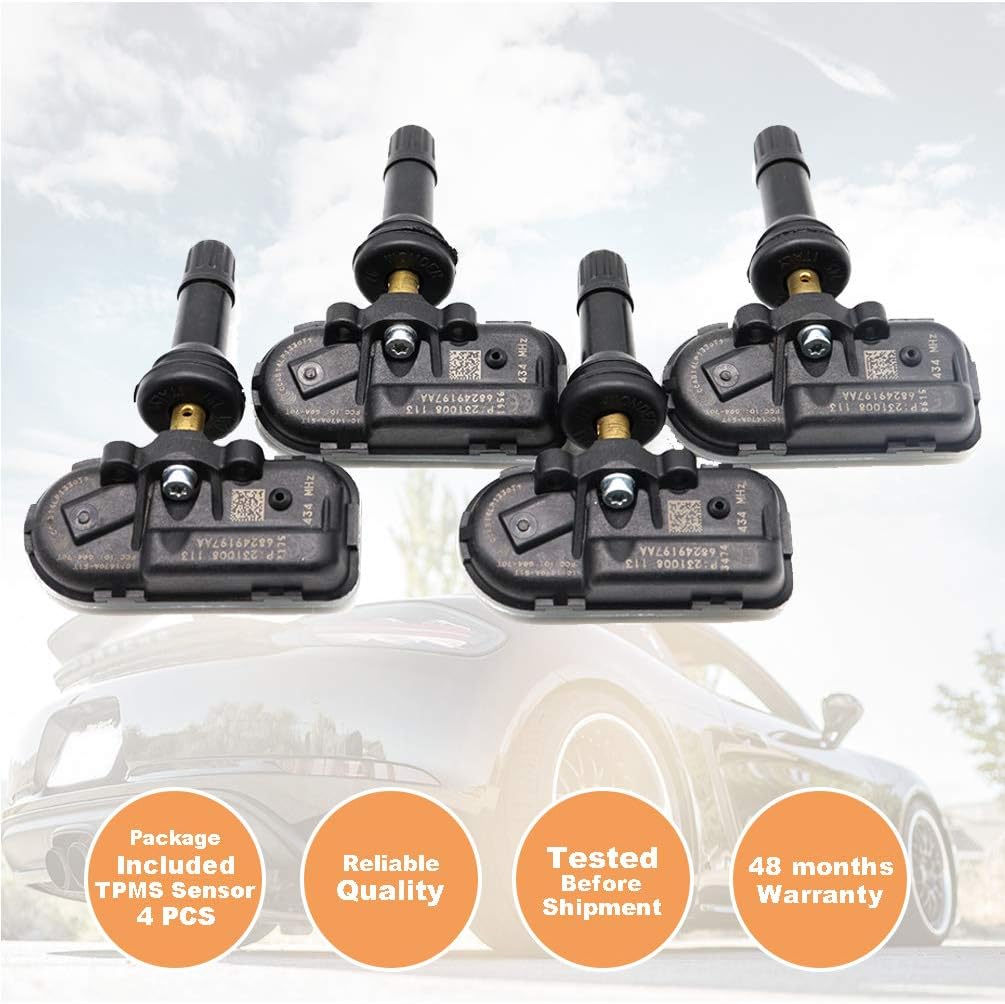 4 PCS 433MHZ Car Tire Pressure Monitoring System TPMS Sensor N439
