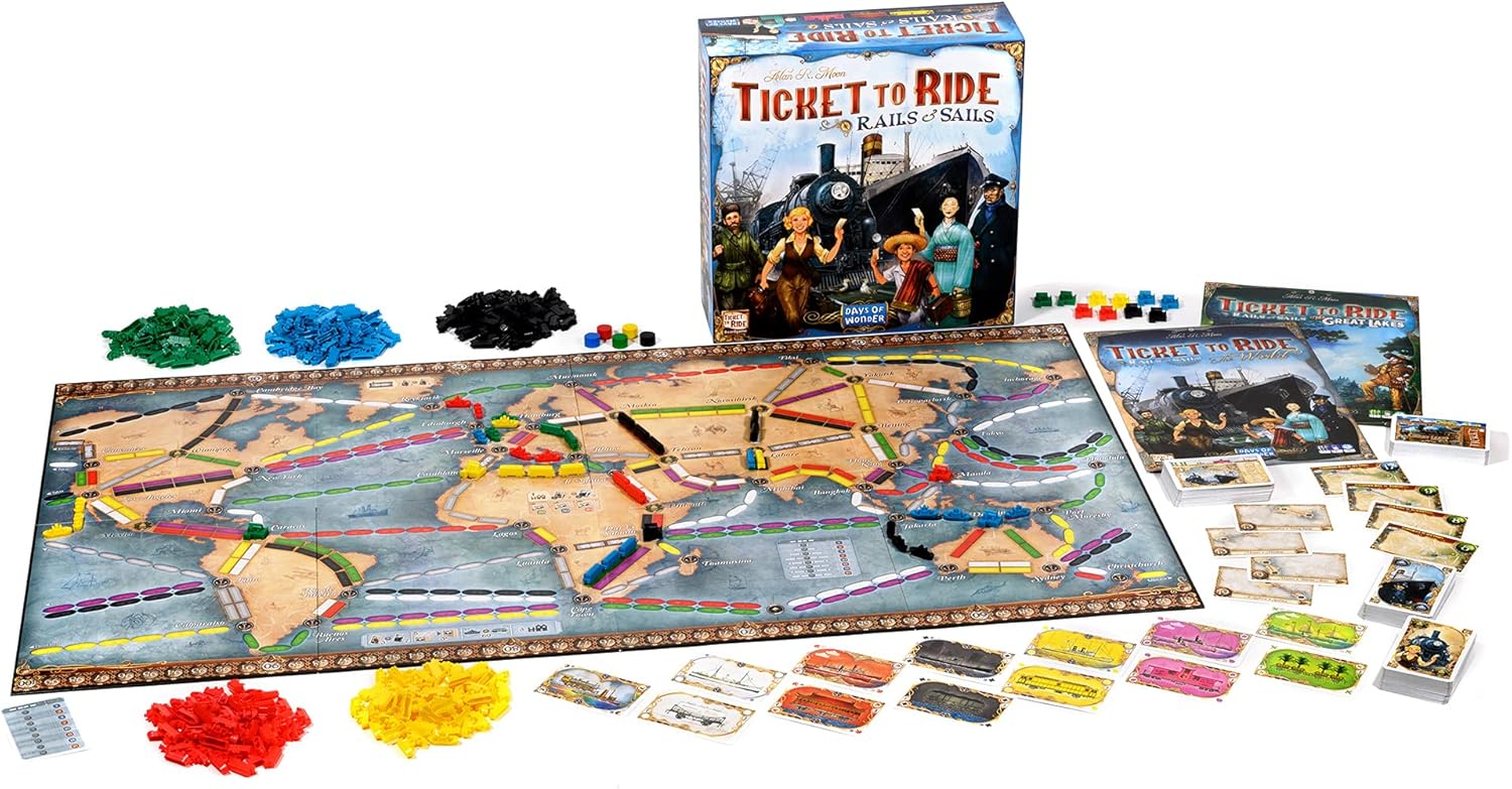Ticket to Ride Rails & Sails Board Game A31191
