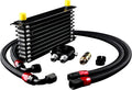 15 Row AN10 Oil Cooler Kit Universal Aluminium Alloy Black D7066