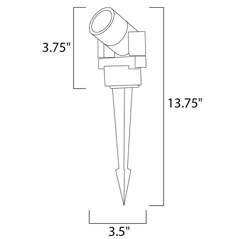 Satin Aluminum LED Landscape Spot Light U568211
