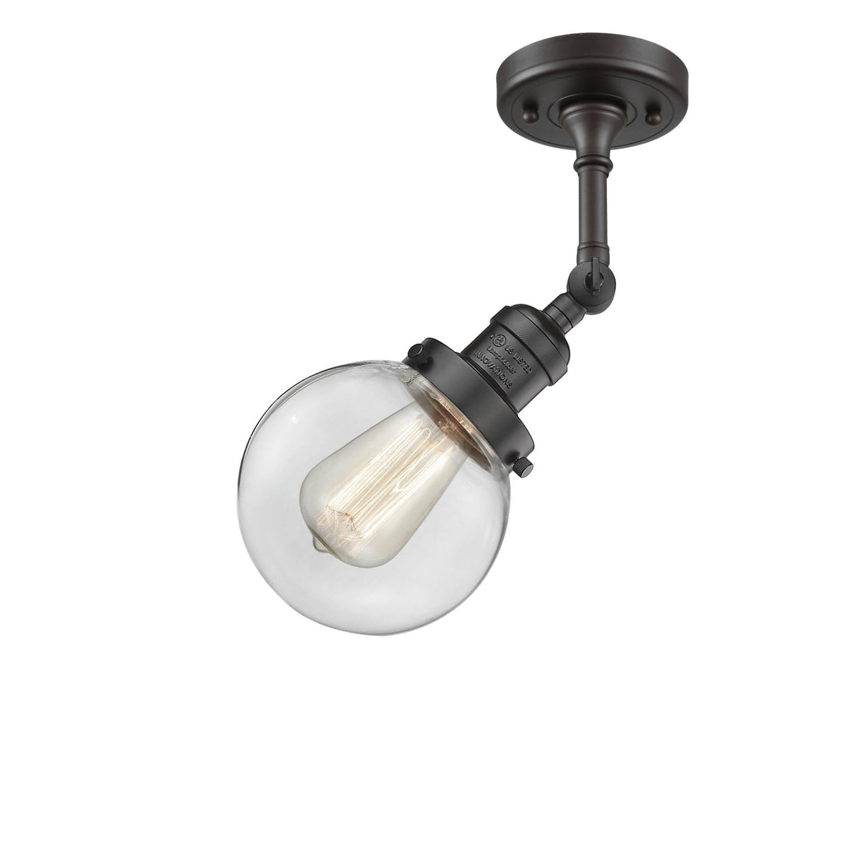 1 Light 6 inch Semi-Flush Mount in Oil Rubbed Bronze Z5088
