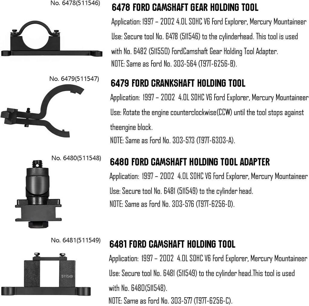 Timing Tool Kit for 4.0L SOHC V6 Engine N70686