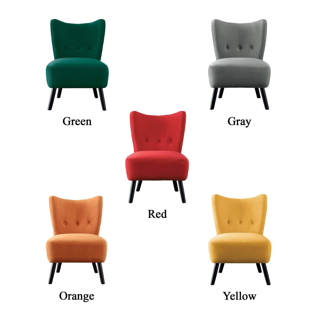 Yellow Velvet Accent Chair B177
