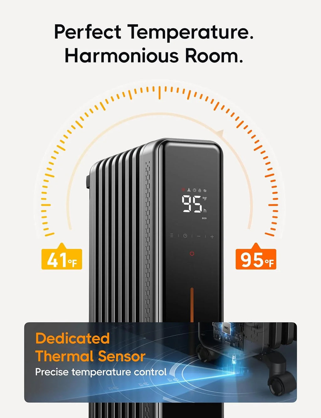 1500W Oil Filled Radiator with Remote Control K4531