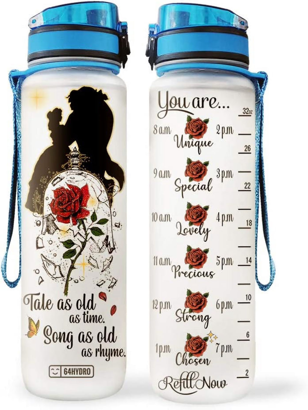 32oz Motivational Water Bottle with Time Marker K201386