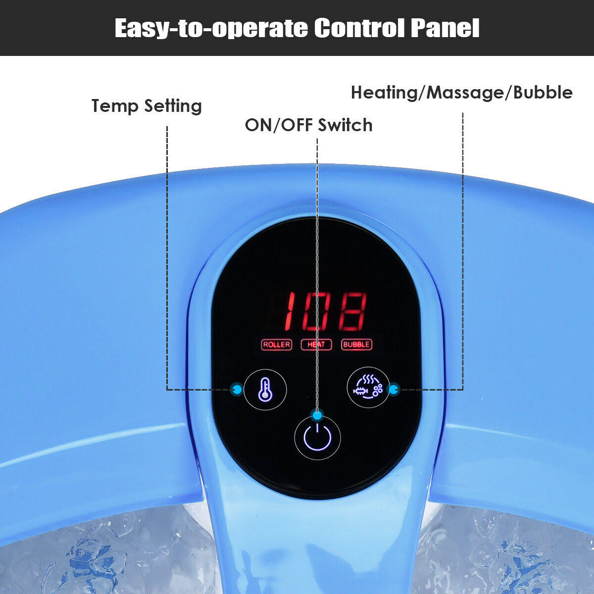 Blue Electric Foot Bath Massager K3033
