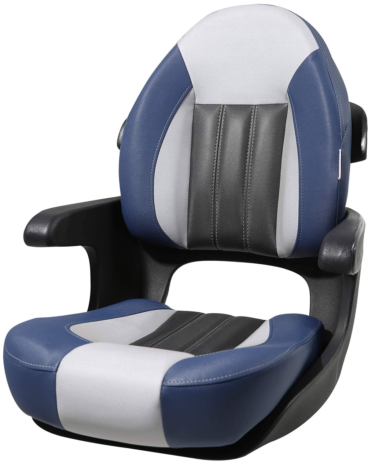 Blue/Gray/Carbon Boat Seat with Arms H405233