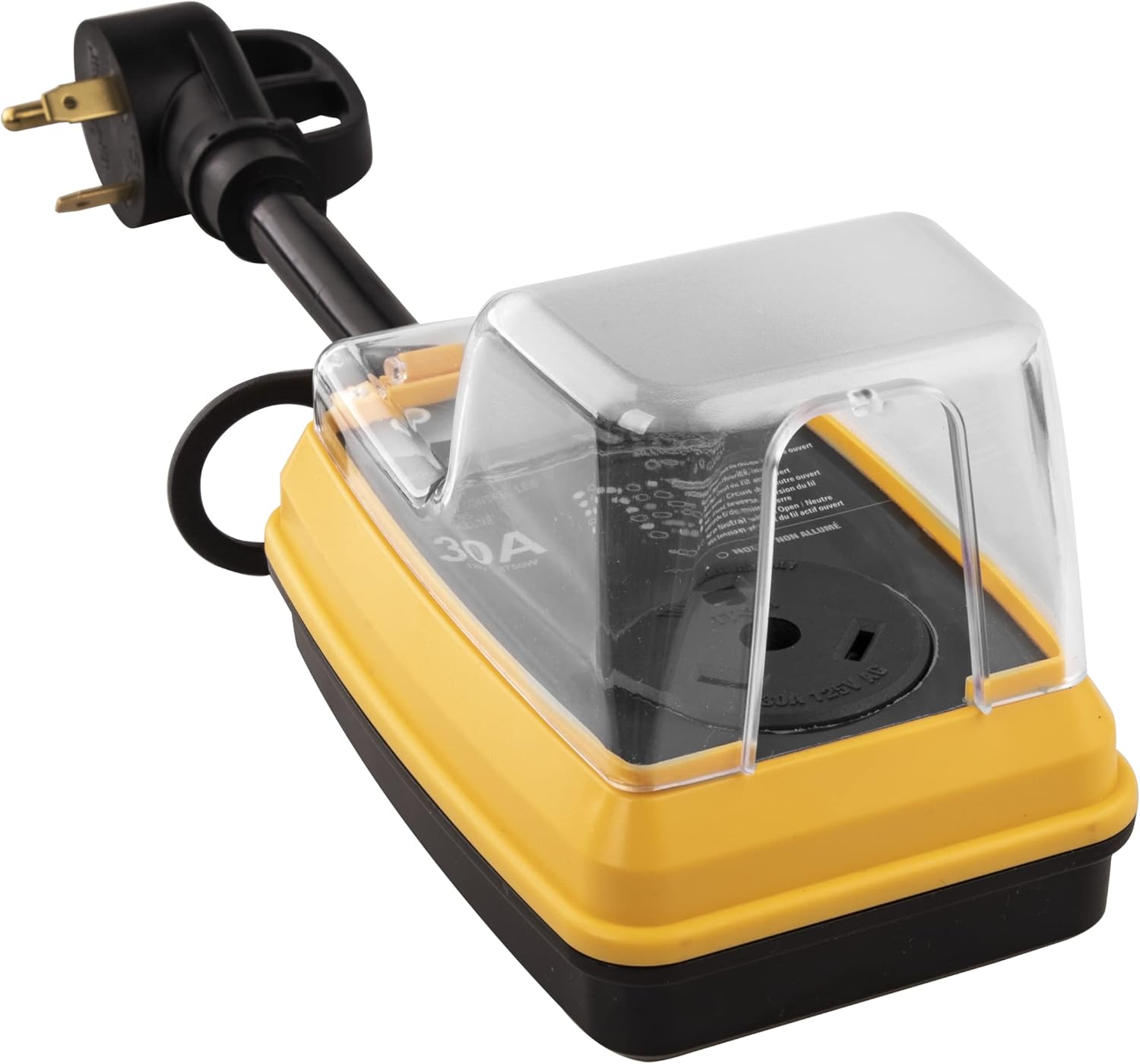 30 Amp Surge Protector for RV with Waterproof Cover and LED Indicator T6654