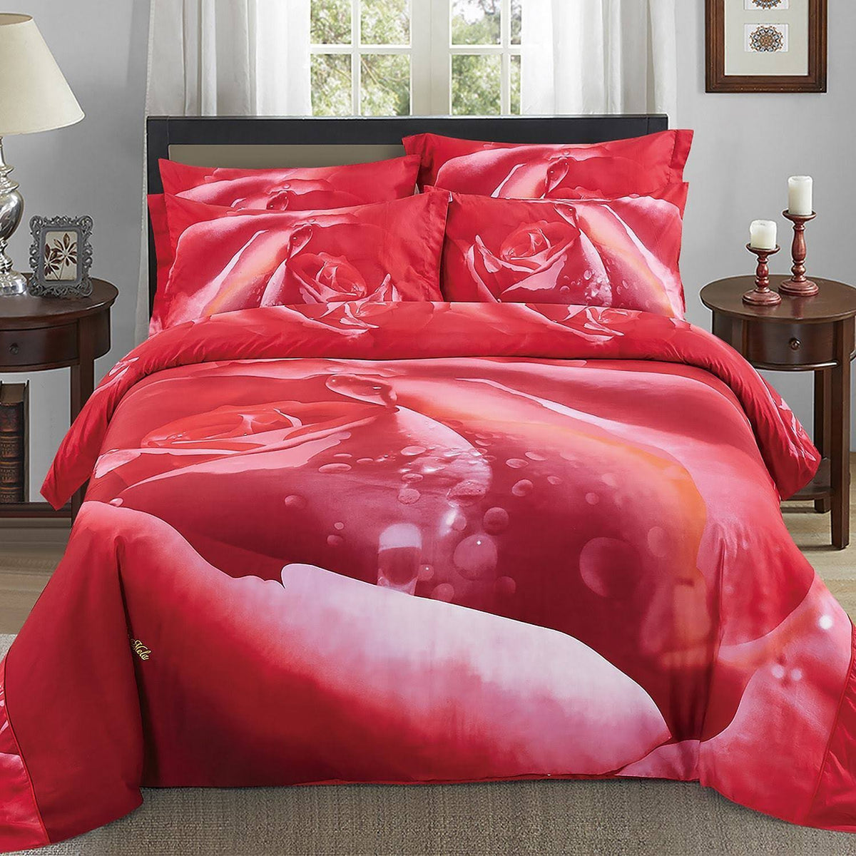 King Size Floral Duvet Cover Set P537889