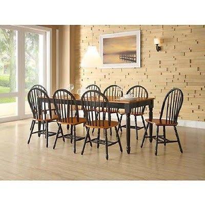Set of 2 Windsor Chairs Black E34324