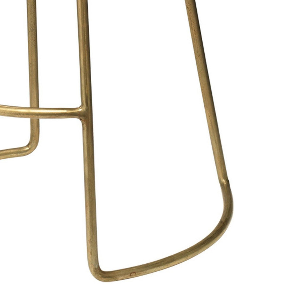 Gold and Brown Leatherette Bar Stool T435467