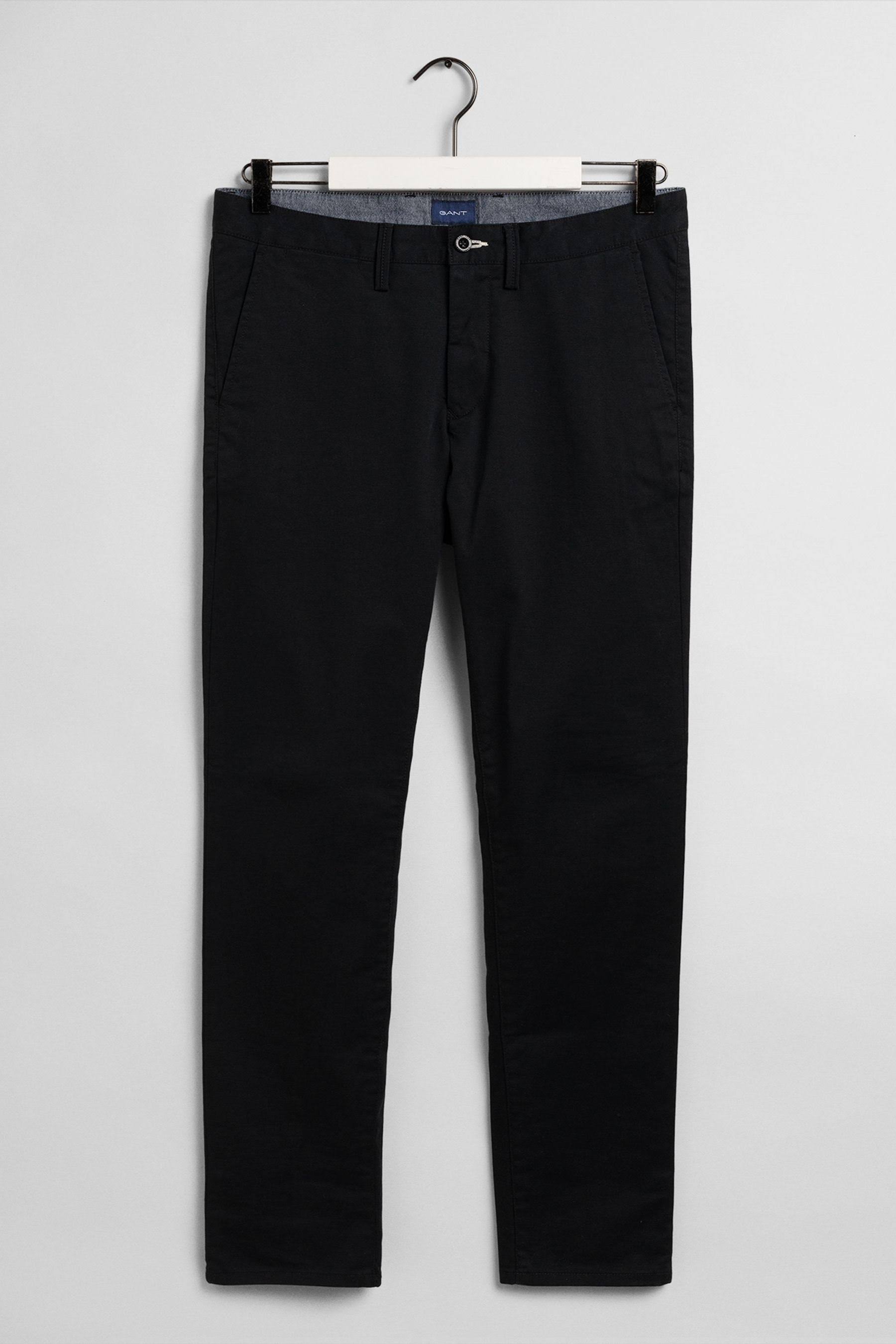 Slim Fit Twill Chinos, Black I395619