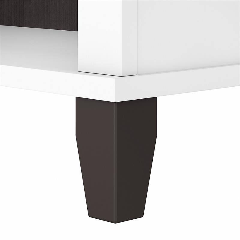 5-Shelf Bookcase in Storm Gray and White F5519