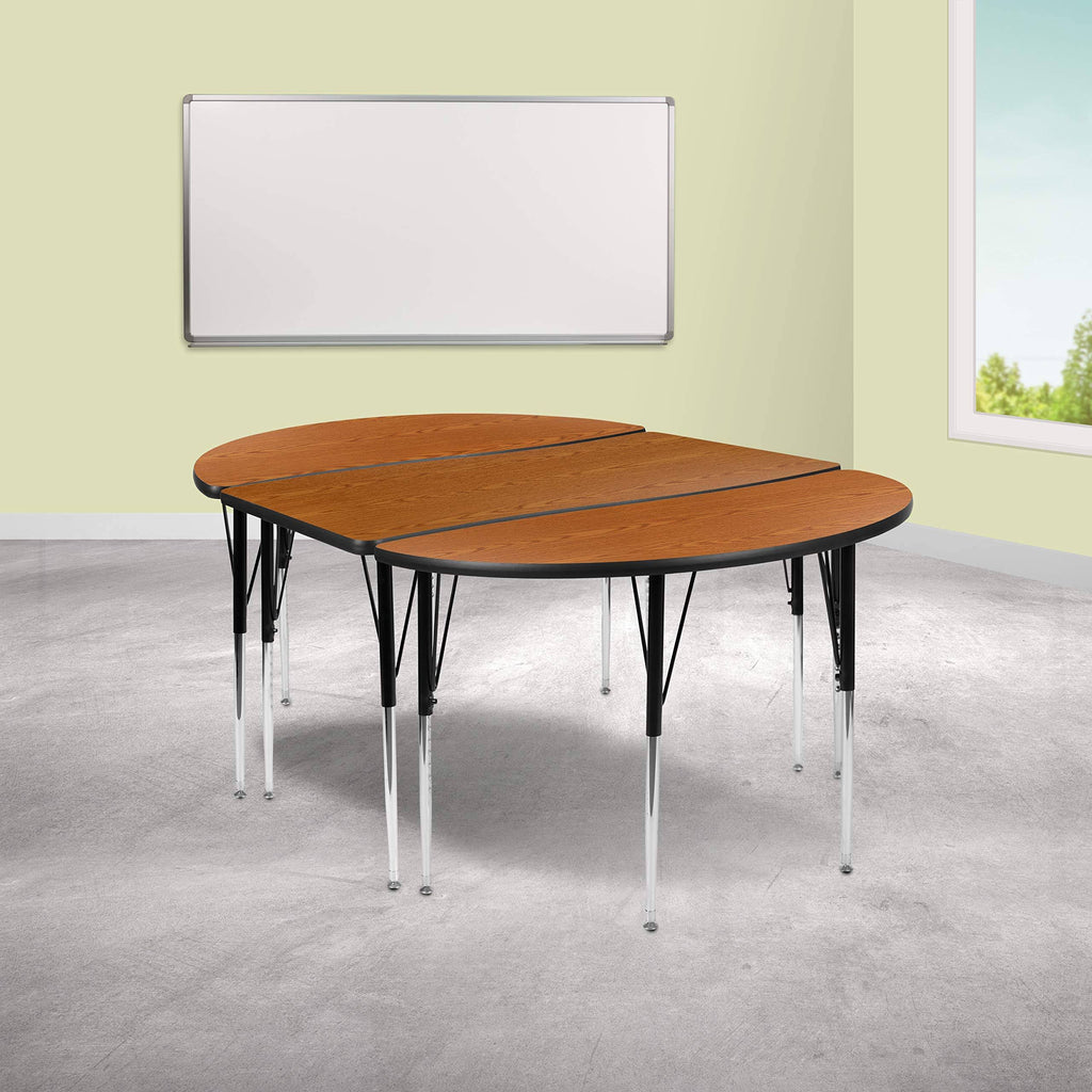 3 Piece Oak Laminate Activity Table Set D419