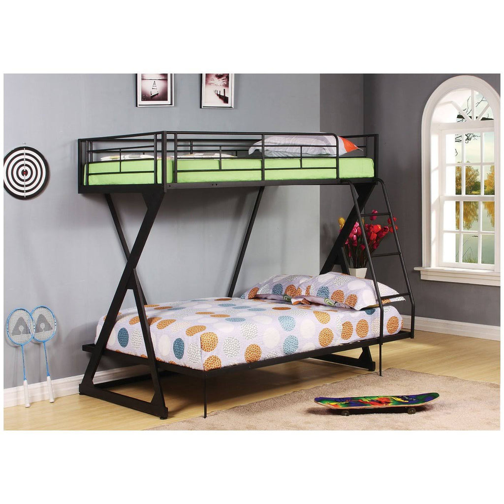 Metal Twin/Full Bunk Bed W5722