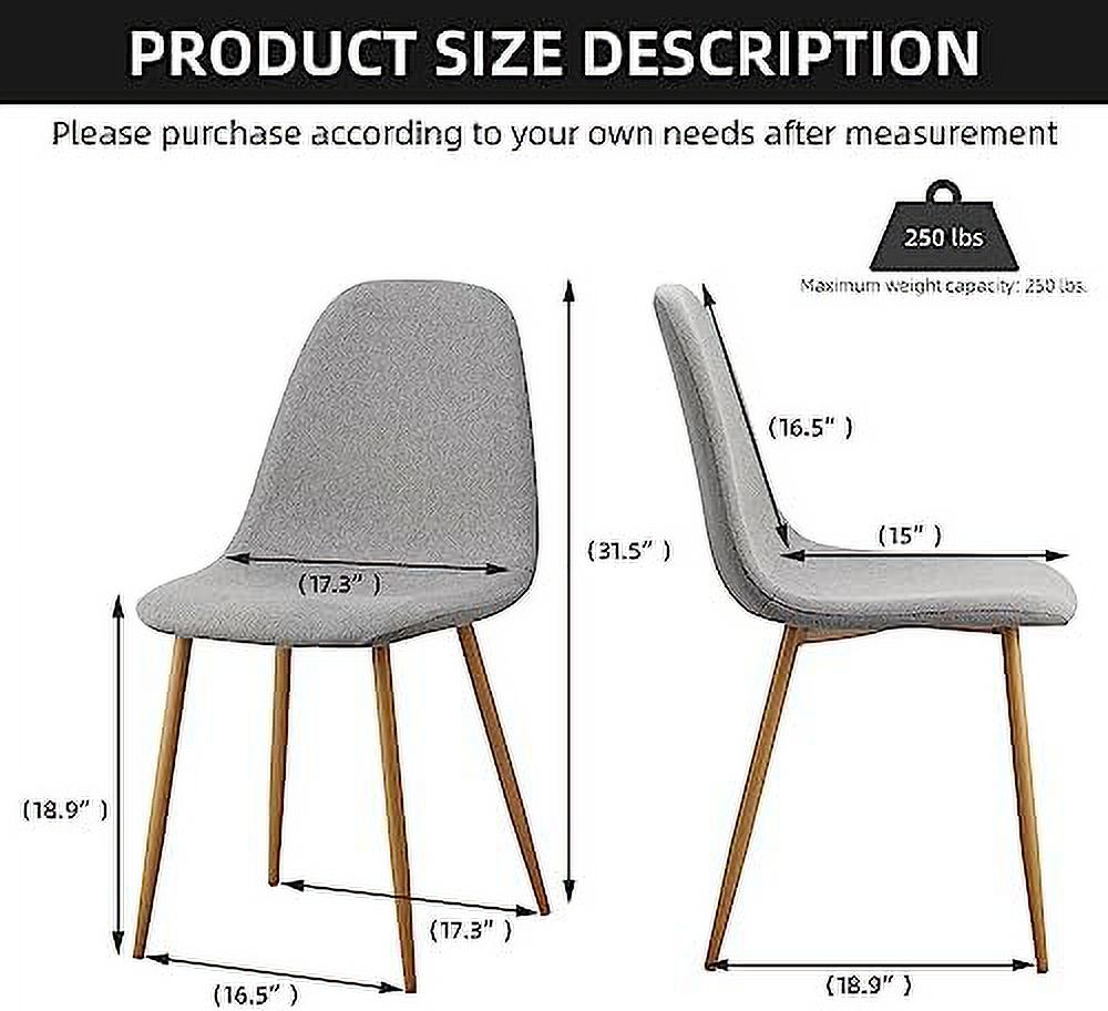 Dining Chairs Set of 4 PU Faux Leather with Metal Legs Q5934