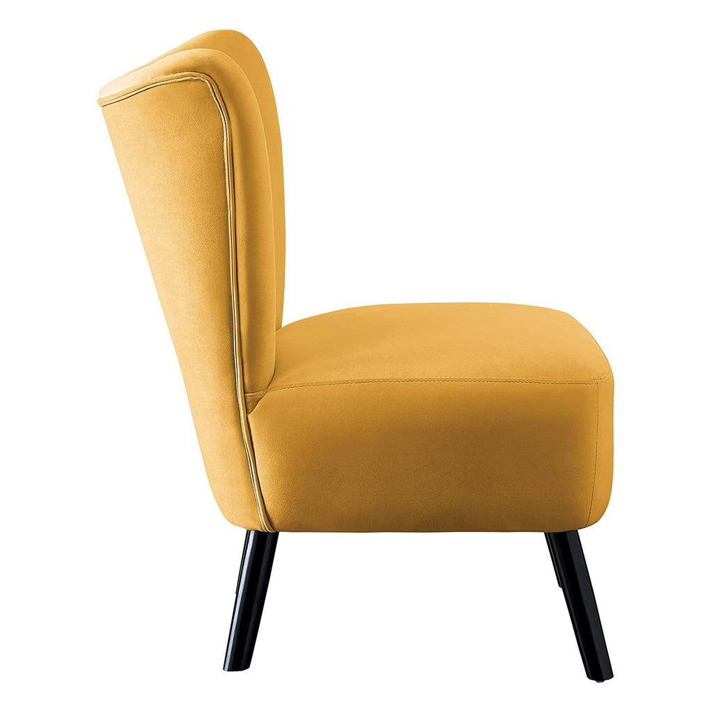 Yellow Velvet Accent Chair B177