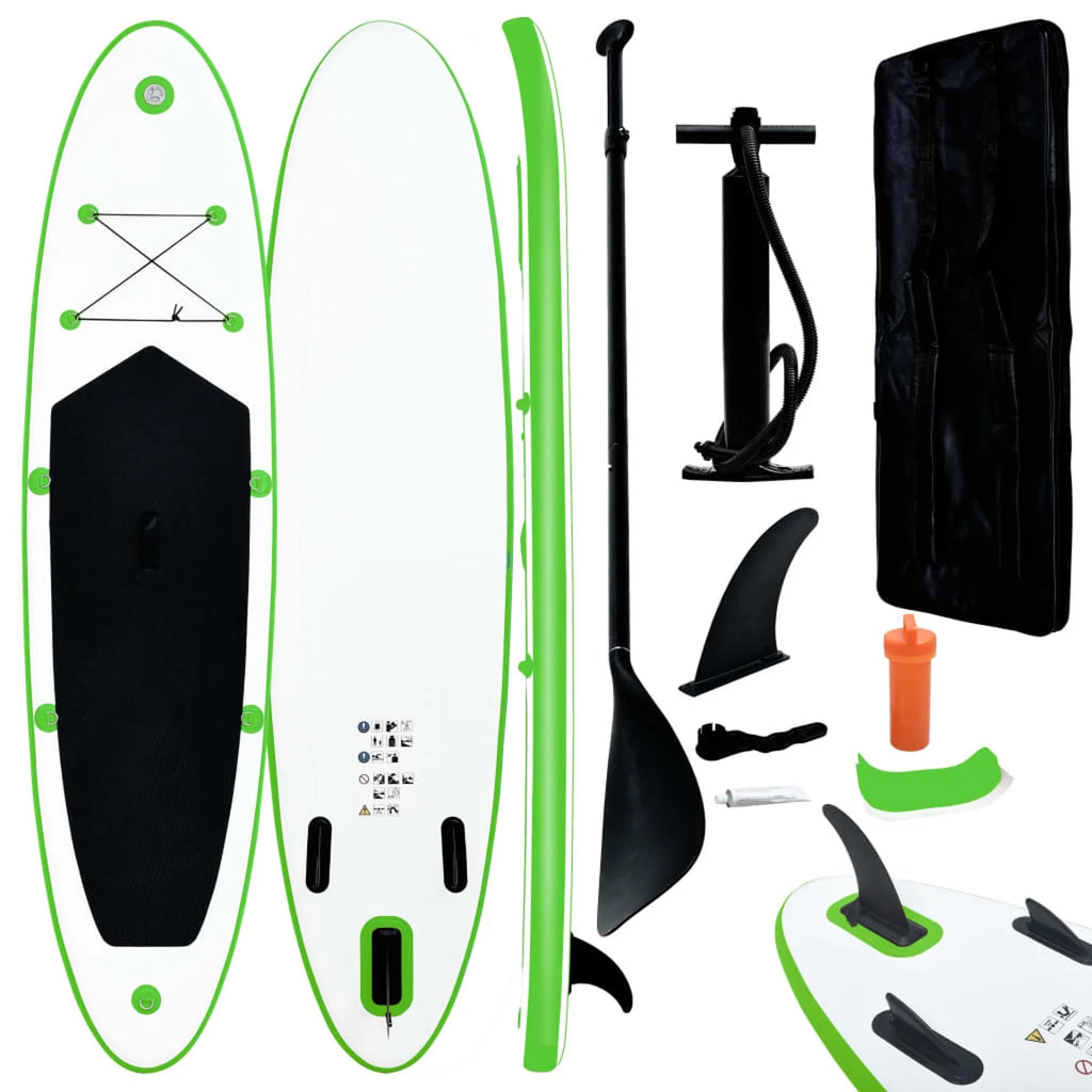 Inflatable Paddleboard Set Green and White P176