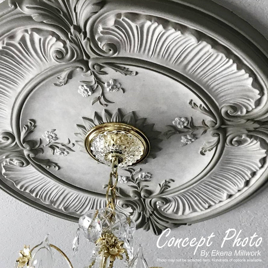 Versailles Ceiling Medallion, Hand-Painted Polished Copper E2482