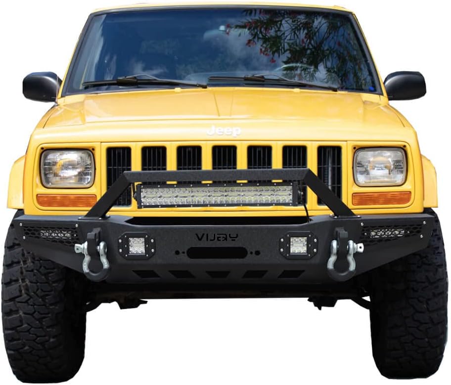 Front and Rear Bumper with LED Lights and Winch Plate and Tire Carrier X931859