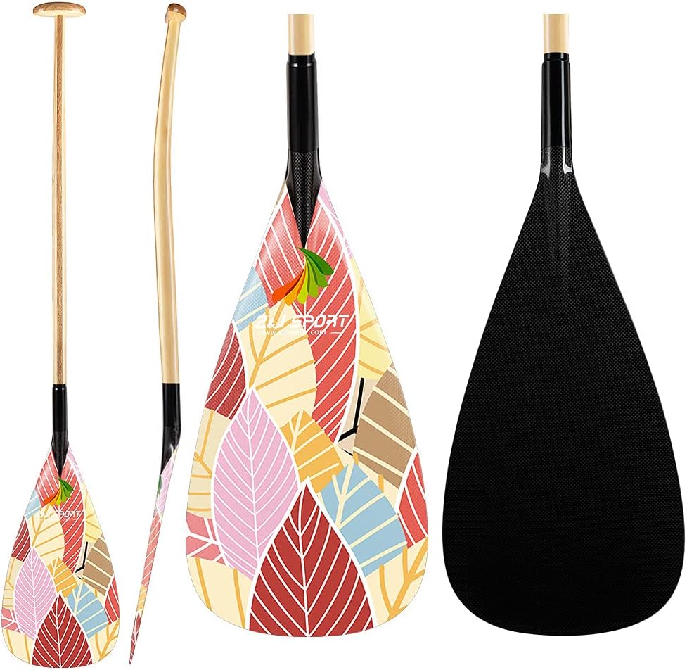 Carbon Blade Wood Bent Shaft Canoe Paddle U280288