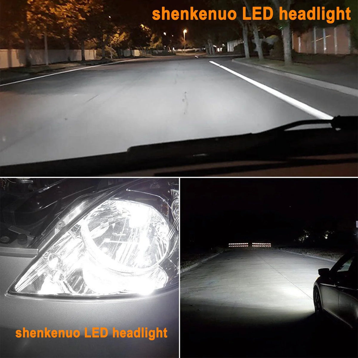 H9 H11 High&Low Beam LED Headlights Fog Lights 6pcs T9863