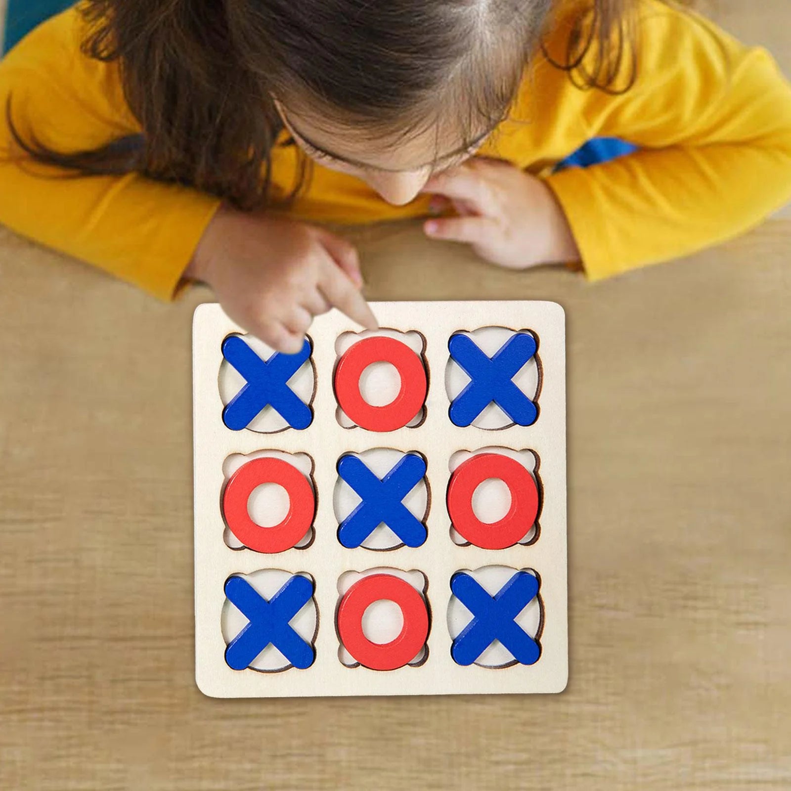 Wooden Tic Tac Toe Board Game T7980