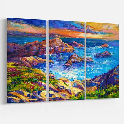 Multi-Piece Oil Painting Print on Wrapped Canvas S715
