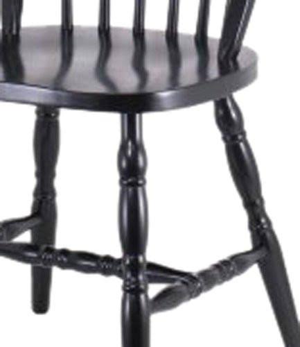 Set of 2 Windsor Chairs Black E34324