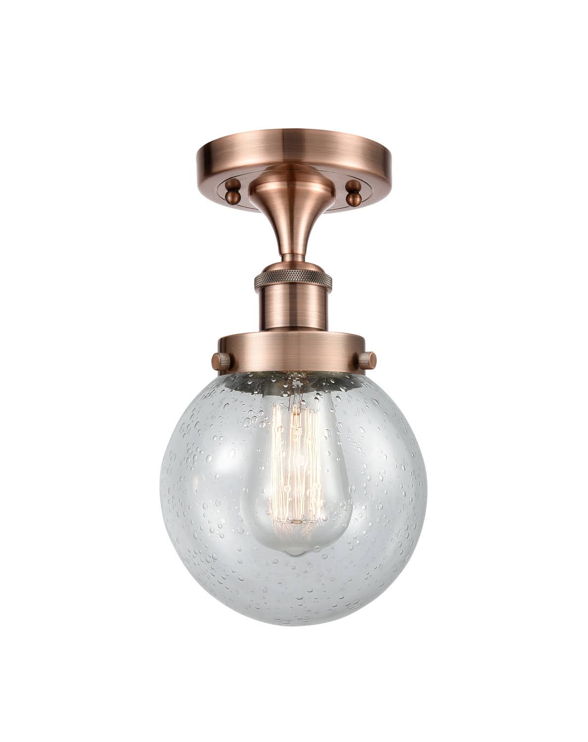 Antique Copper Semi-Flush Mount Light A301960