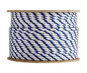 White Blue Polypropylene Rope C69564