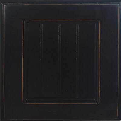 Antique Black Cube Bookcase with 3 Shelves L6917
