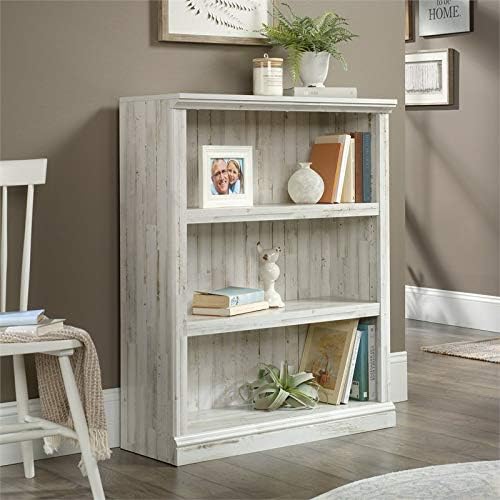 White 3-Shelf Wood Bookcase Z969