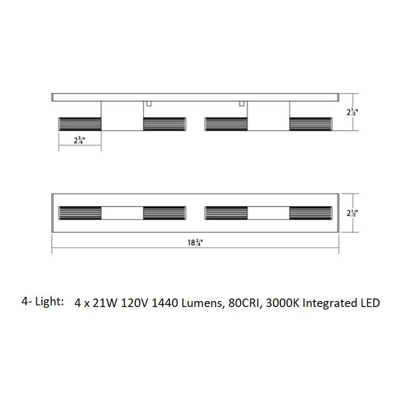 Satin White 6-Light LED Bath Bar S633