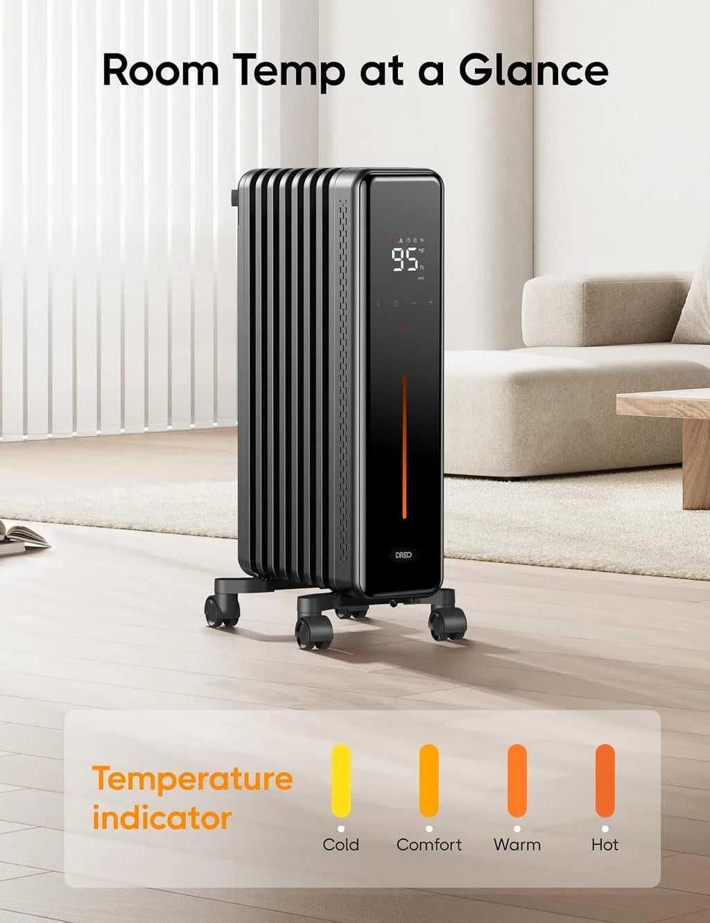 1500W Oil Filled Radiator with Remote Control K4531
