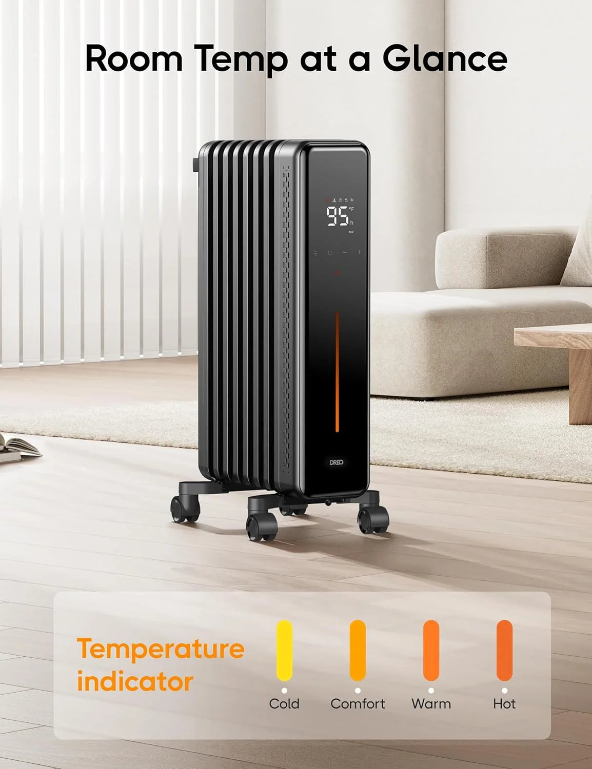 1500W Oil Filled Radiator with Remote Control K4531
