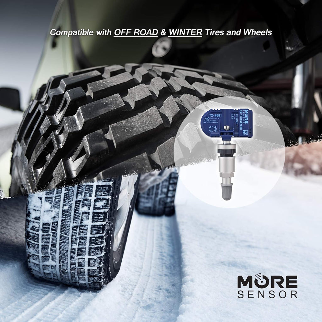 TPMS Tire Pressure Sensor 4-Pack with Aluminum Valve Stem M54737
