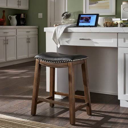 Faux Leather Backless Counter Height Stool A85903