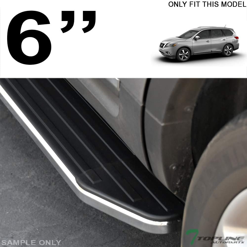 6" Black Aluminum Side Step Rail Running Boards F88397