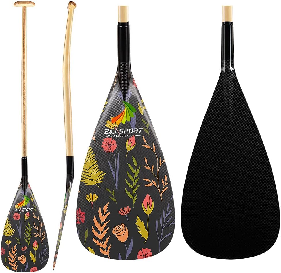 Carbon Blade Wood Bent Shaft Canoe Paddle U280288