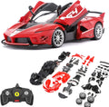 92PCs 1:18 RC Ferrari FXXK EVO Model Car Kit, Red P58119