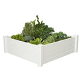 4 ft. x 4 ft. x 15 in. White Vinyl Raised Garden Bed X62380