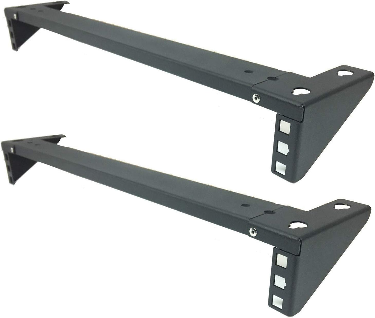2 Pack 1U Light-Loading Foldable 19 Inches Cold Rolled Steel Vertical Wall Mount Rack Including Hardware H413