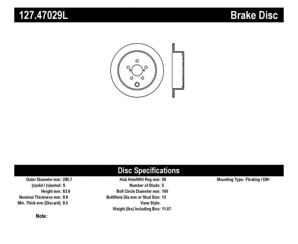 Brake Rotor F62771