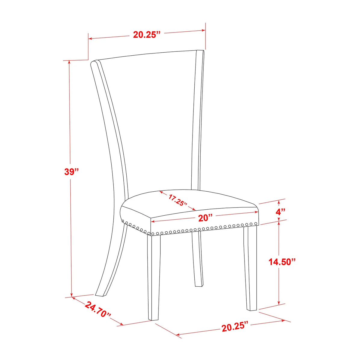6-piece Wood Dining Set with Cushion Chairs in Gray N70335