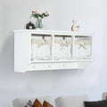 Wall Mounted Cabinet Coat Rack Shelf Storage with Hooks & Baskets V314561