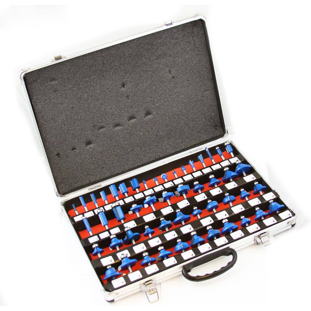 50-Piece 1/4 inch Tungsten Carbide Router Bit Set Z30248