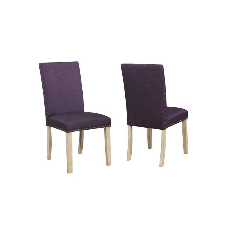 Purple Fabric Dining Side Chair (Set of 2) D436989
