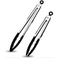 Stainless Steel Locking Cooking Tongs with Silicone Tips G588